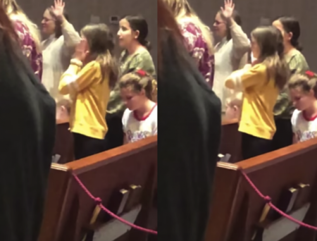 Video: Malé dievča si ozvláštnilo nudnú kázeň v kostole. Internet ju za to zbožňuje