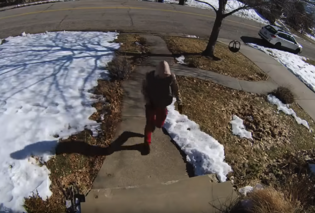 Video: Muž chcel spred domu ukradnúť balík. Odvážny pes mu to však prekazil