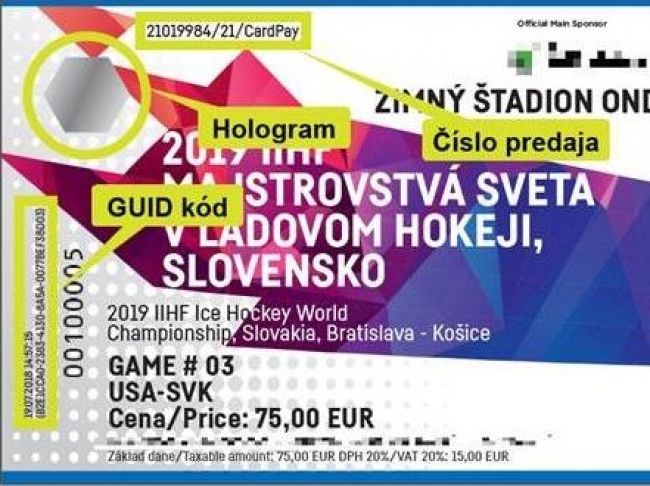 Polícia upozorňuje na falošné vstupenky na majstrovstvá sveta v ľadovom hokeji