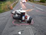 Nehoda dodávky s motorkou