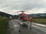 Vážna dopravná nehoda dvoch dodávok, zasahoval vrtuľník
