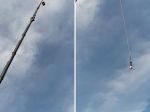 Video: Poliakovi sa počas bungee jumpingu odtrhlo lano