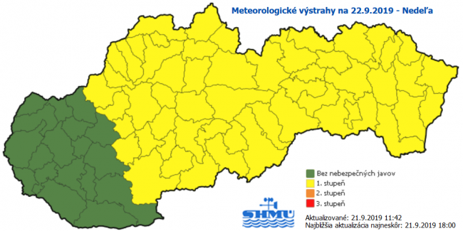 SHMÚ varuje pred nočnými mrazmi na veľkej časti územia Slovenska