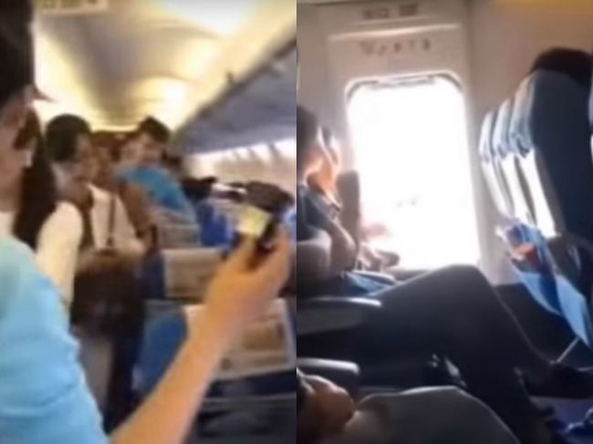 Video: Na palube lietadla bolo príliš dusno, pasažierka preto počas letu „vyvetrala“