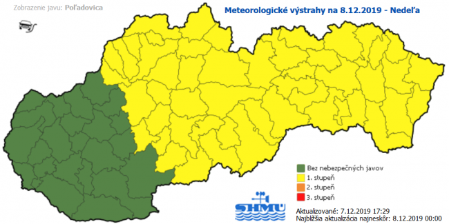 SHMÚ: Poľadovica potrvá na východnom a strednom Slovensku do nedele
