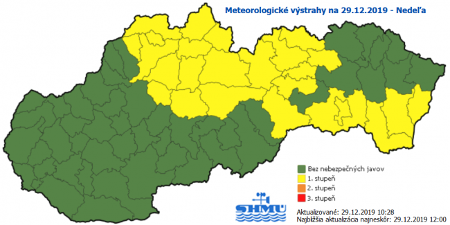 SHMÚ: Na juhovýchode silnejšie zafúka, v noci bude na severe Slovenska mrznúť