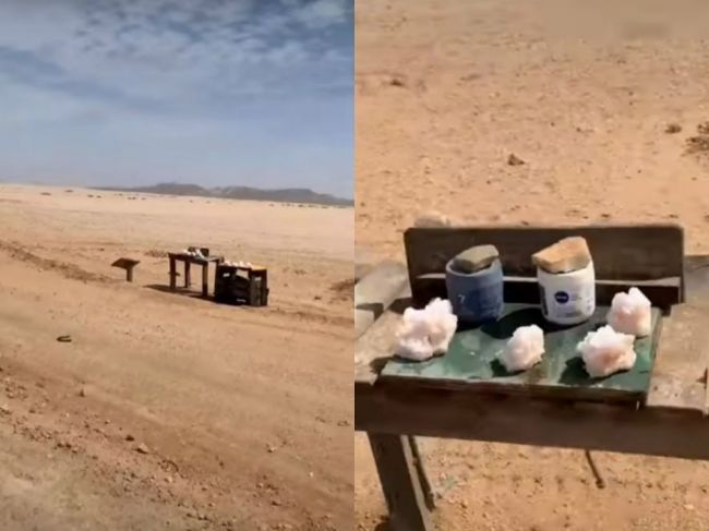 Video: Turisti našli v púšti niekoľko stolíkov s kryštálmi. Toto je ich tajomstvo