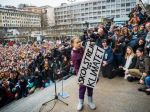 Thunbergová vystúpila na klimatickom proteste v Lausanne