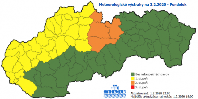 SHMÚ: Na viacerých miestach Slovenska bude veterno