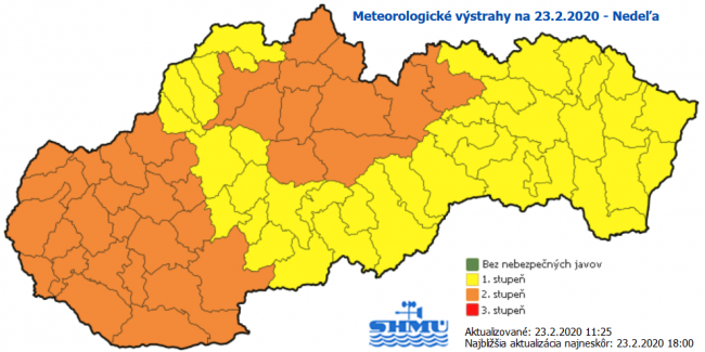 Silný vietor očakávajú meteorológovia na celom území Slovenska