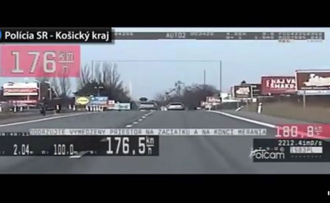 VIDEO: 25-ročný vodič sa rútil rýchlosťou 176 km/h