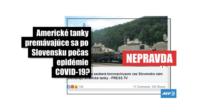 HOAX: Americké tanky sa počas pandémie nepresúvali cez územie Slovenska