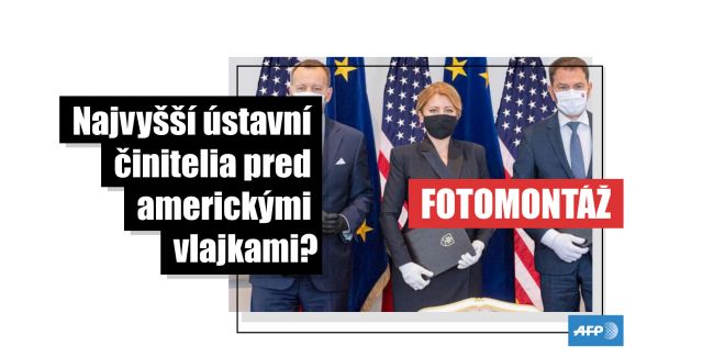 HOAX: Najvyšší slovenskí ústavní činitelia sa nefotili pred americkými vlajkami