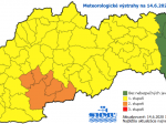 SHMÚ vyhlásil 2. stupeň výstrahy pred búrkami i povodňami