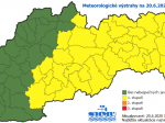 SHMÚ upozorňuje na dážď, ale aj búrky s krupobitím na väčšine územia Slovenska