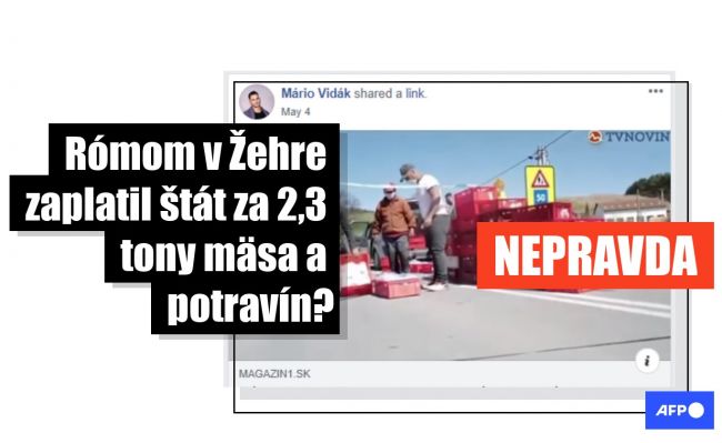 Nie, štát Rómom v žehrianskej karanténe nezaplatil za 2,3 tony jedla