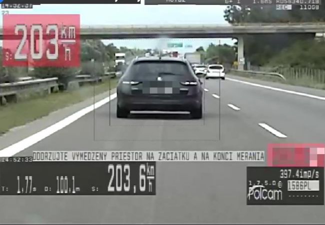 Za 203-kilometrovú rýchlosť na diaľnici D1 dostal vodič pokutu 800 eur