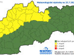 SHMÚ varuje pred búrkami v niektorých okresoch západného a stredného Slovenska