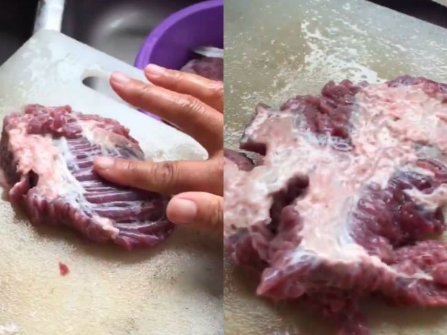 Video: Mužovi sa na doske začalo pohybovať surové mäso