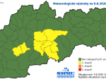 SHMÚ upozorňuje na búrky v niektorých okresoch Slovenska