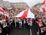 Na najnovších protivládnych protestoch v Bielorusku zatkli vyše 50 ľudí