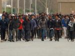 Aktivisti protestovali proti zákazu podávania jedla migrantom v centre Calais