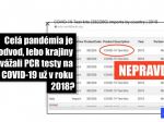 Pandémia nie je podvod a krajiny nenakupovali test na COVID-19 v roku 2018