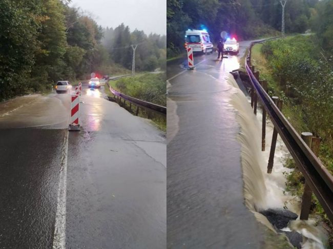 Slovensko bičuje dážď: Na viacerých miestach hrozia povodne, niekde strhlo svah