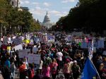 V USA sa konali pochody žien protestujúcich proti prezidentovi Trumpovi
