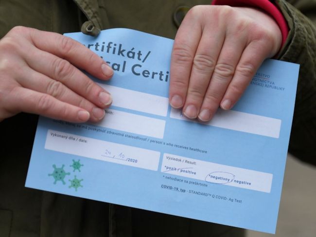 Prevádzkovatelia si oddnes budú môcť vyžiadať doklad o negatívnom teste