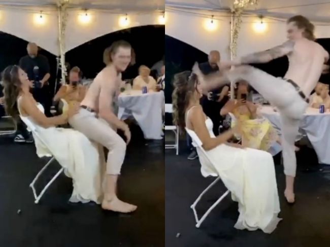 Video: Mladomanžel pokazil celú svadbu. Svoju nastávajúcu kopol nohou do tváre