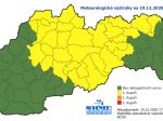 SHMÚ upozorňuje na poľadovicu aj hmlu, vydal výstrahu prvého stupňa