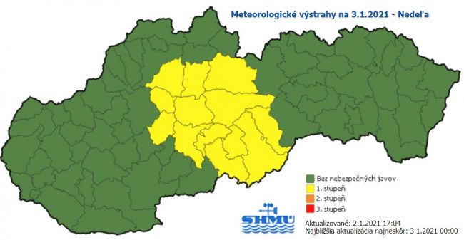 SHMÚ upozorňuje na poľadovicu i na povodňovú aktivitu na východnom Slovensku