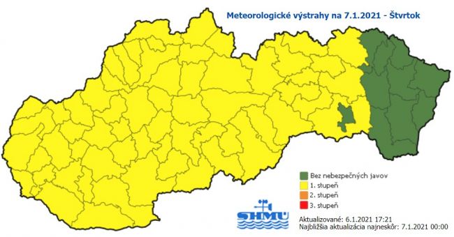 SHMÚ: Poľadovica sa môže tvoriť takmer na celom území SR