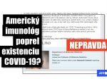 HOAX: Nie je pravda, že americký vedec spochybnil ochorenie COVID-19