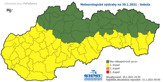 SHMÚ: Najmä v južnej polovici Slovenska sa môže tvoriť poľadovica