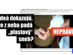 Videá so zapaľovačom nie sú dôkazom, že padá umelý sneh