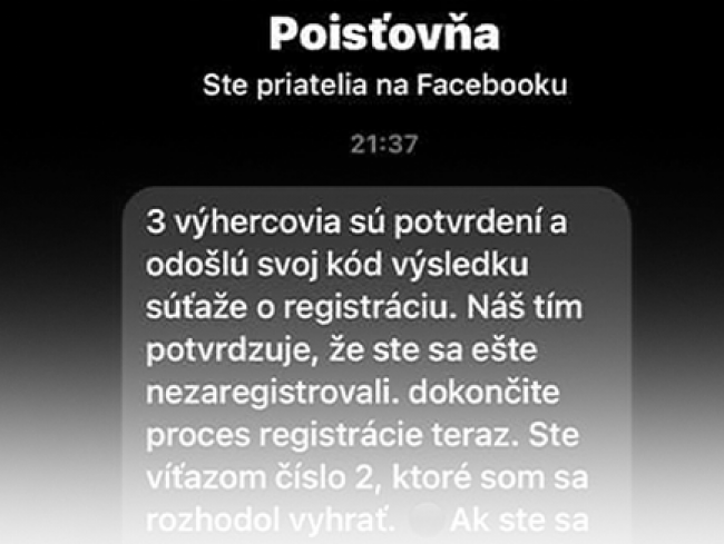 Zdravotná poisťovňa upozorňuje na podvodné správy