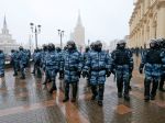Hovorca Kremľa obhajoval policajné zásahy počas protestov