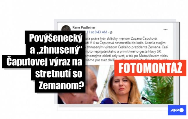 Tisíce ľudí zdieľali zmanipulovanú fotografiu prezidentky Čaputovej