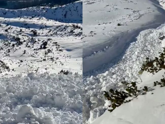 Video: V Tatrách spadla lavína, vo videu ju zachytili turisti