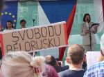 Cichanovská vystúpila na demonštrácii v Prahe