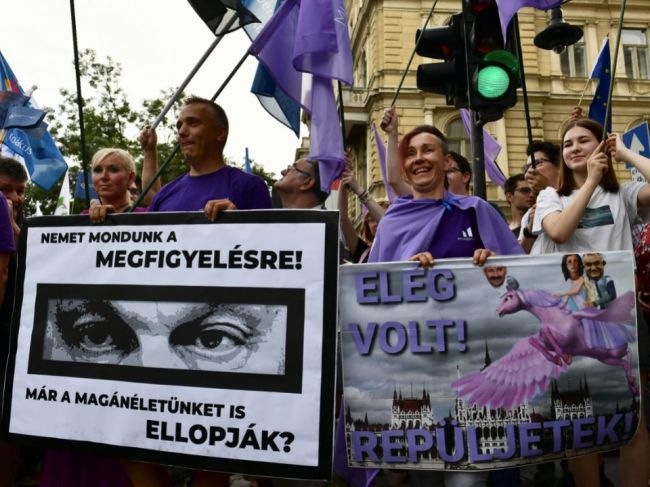 V Budapešti protestovali proti podozreniam súvisiacim so systémom Pegasus