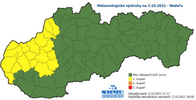 SHMÚ: V nedeľu bude veterno najmä na Považí a Záhorí