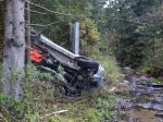 Tragická nehoda: Auto zišlo z cesty strmým svahom