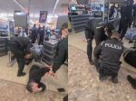 Video: Polícia rázne zakročila voči protestu v ďalšom supermarkete