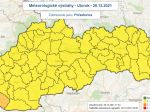 SHMÚ: Vydal výstrahy prvého i druhého stupňa pred poľadovicou pre celé Slovensko