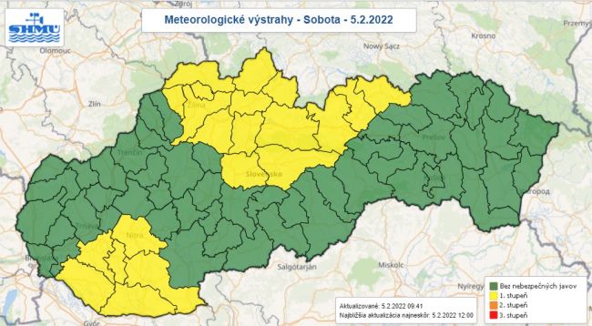 SHMÚ upozorňuje na silný vietor v nížinách i na horách