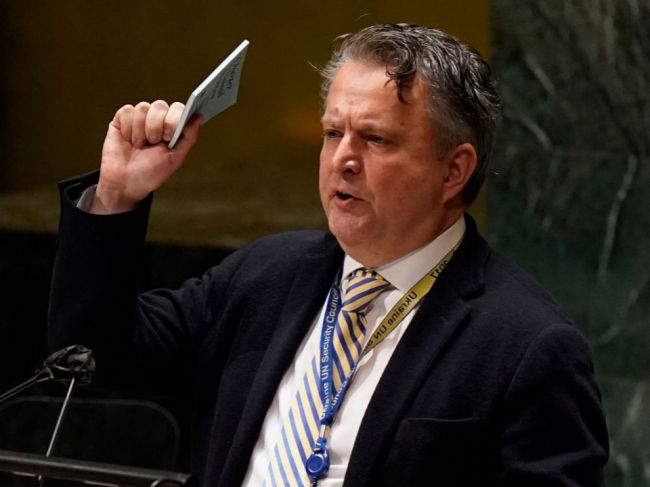 Ukrajinský veľvyslanec pri OSN obviňuje Rusko z genocídy