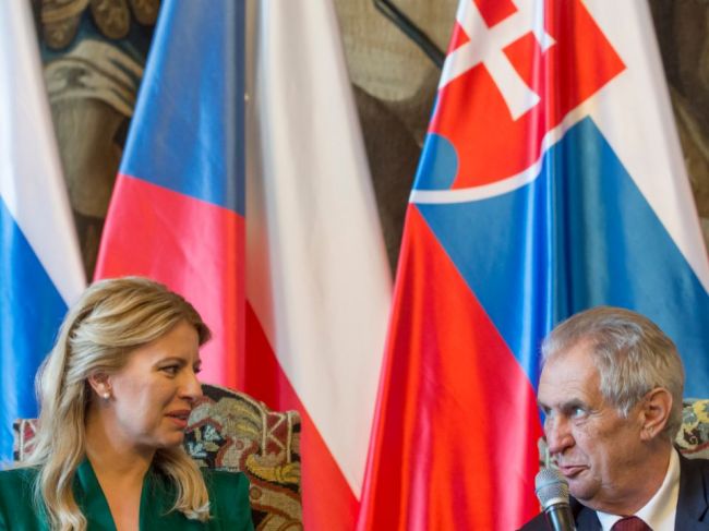 Prezidentka poďakovala Milošovi Zemanovi za podporu z Česka